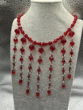 Handmade Glass Blood Drop Necklace